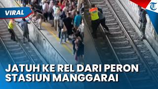 Dua Penumpang KRL Jatuh ke Rel saat Menunggu di Peron Stasiun Manggarai, Satpam Gercep Menolong