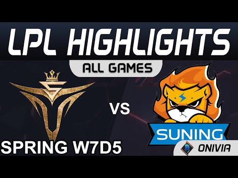 V5 vs SN Highlights ALL GAMES LPL Spring Season 2021 W7D5 Victory Five vs Suning by Onivia