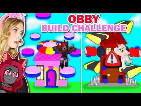 SANNA Vs MOODY Obby BUILD CHALLENGE In Adopt Me!  (Roblox)