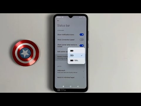 How to enable display of battery % capacity on Poco C40 Android 11