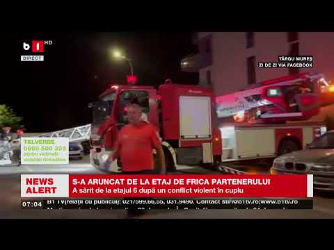 TG  MUREȘ - S-A ARUNCAT DE LA ETAJ DE FRICA PARTENERULUI_Știri B1TV_25 iunie 2024