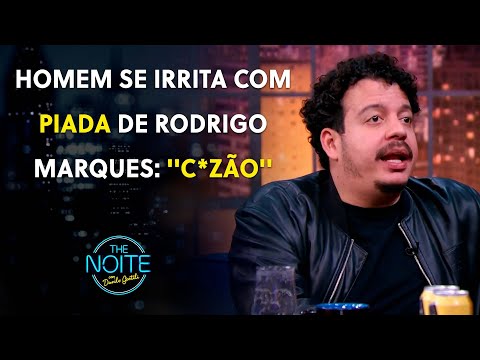 Comediante Rodrigo Marques levou uma invertida do convidado da plateia | The Noite (28/06/23)