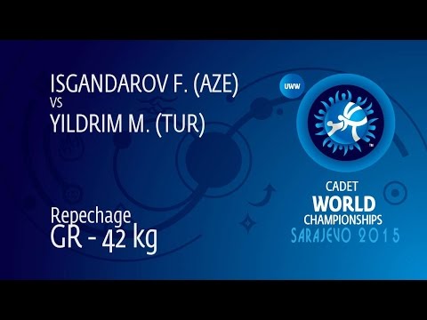 Repechage GR - 42 kg: F. ISGANDAROV (AZE) df. M. YILDRIM (TUR) by TF, 8-0