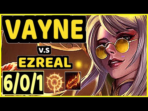 BENJI (VAYNE) vs EZREAL - 6/0/1 KDA BOTTOM ADC GAMEPLAY - NA Ranked GRANDMASTER