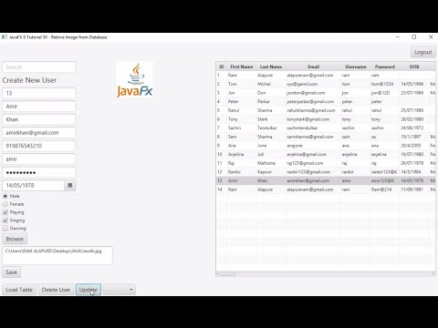 JavaFX 8 Tutorial 50 - Retrieve Image from Database