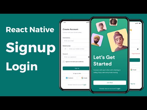 Welcome, Signup, Login Screen | React Native UI