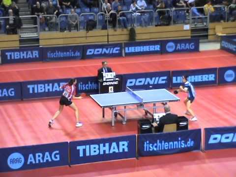 Tischtennis NDM Bamberg T  2 2013 Stativ 49 Shan Deutsche Meisterin 2013 vs Rosalie Staehr Modern De
