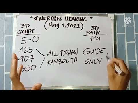 3D LOTTO/SWERTRES HEARING TODAY 2pm,5pm,9pm MAY 1,2022