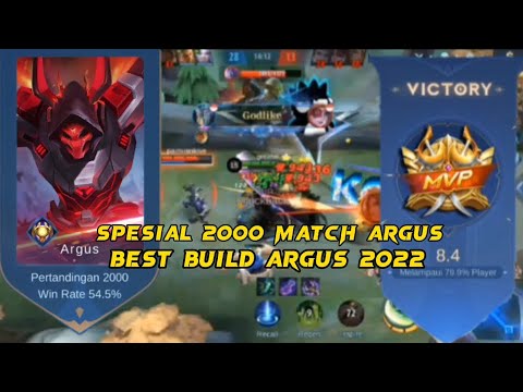WTF !!! SPESIAL 2000 MATCH ARGUS | INSANE DAMAGE BEST BUILD FOR ARGUS | Mobile legends