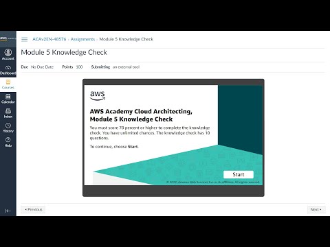 Module 5 Knowledge Check | AWS Academy Cloud Architecting | Adding a Database Layer