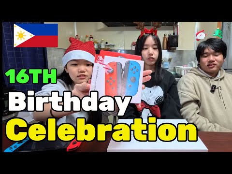 Simple 16TH BIRTHDAY Celebration | CHRISTMAS present | Filipino Single Father in Japan
