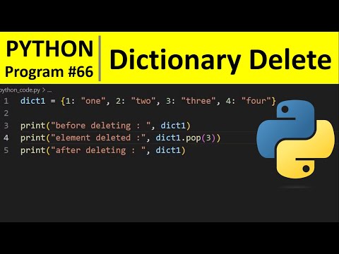 Python Program To Delete Element From Dictionary🔥 Python Shorts Coding