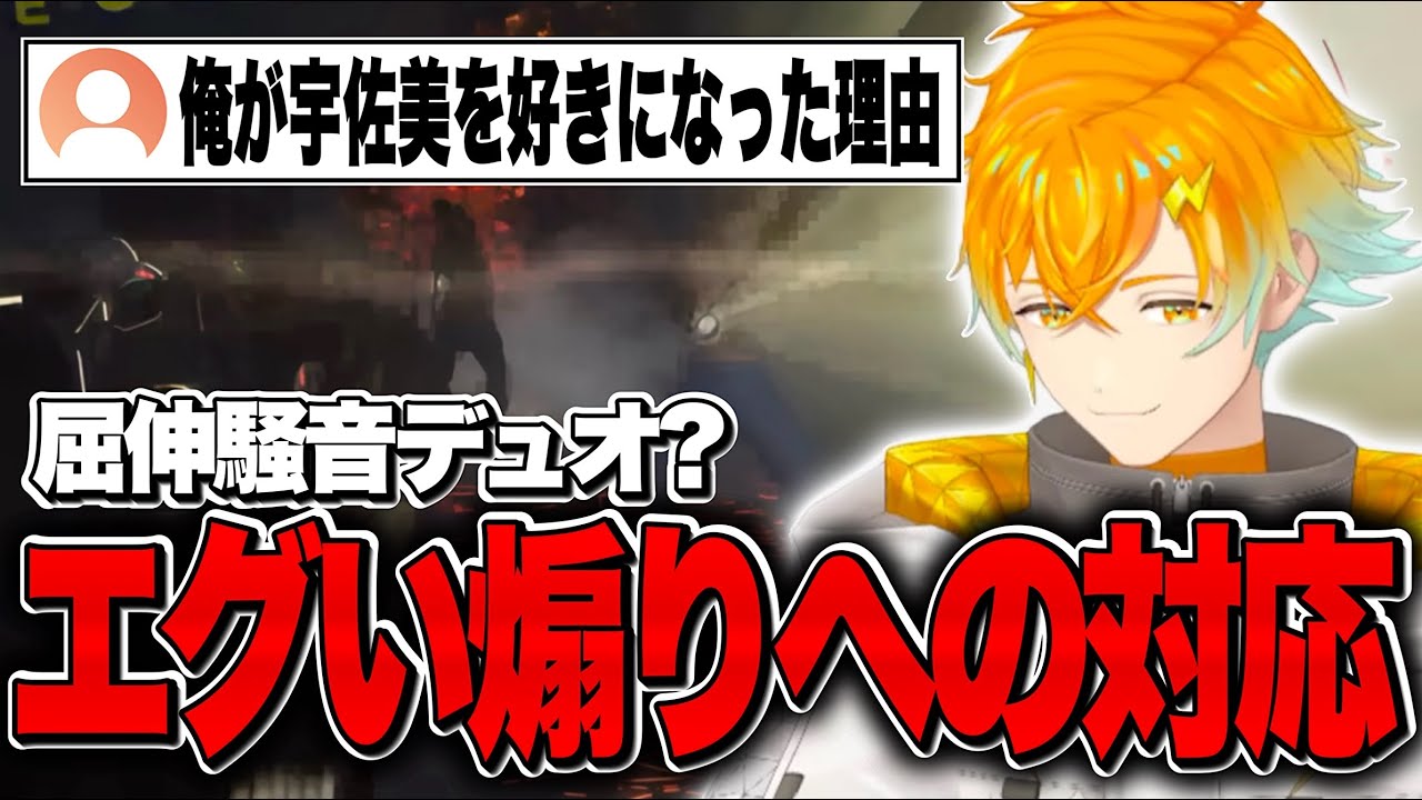 野良で出会った煽りデュオへの対応がすごすぎた 宇佐美リトが好かれる理由が詰まった試合【宇佐美リト】【#にじさんじ】