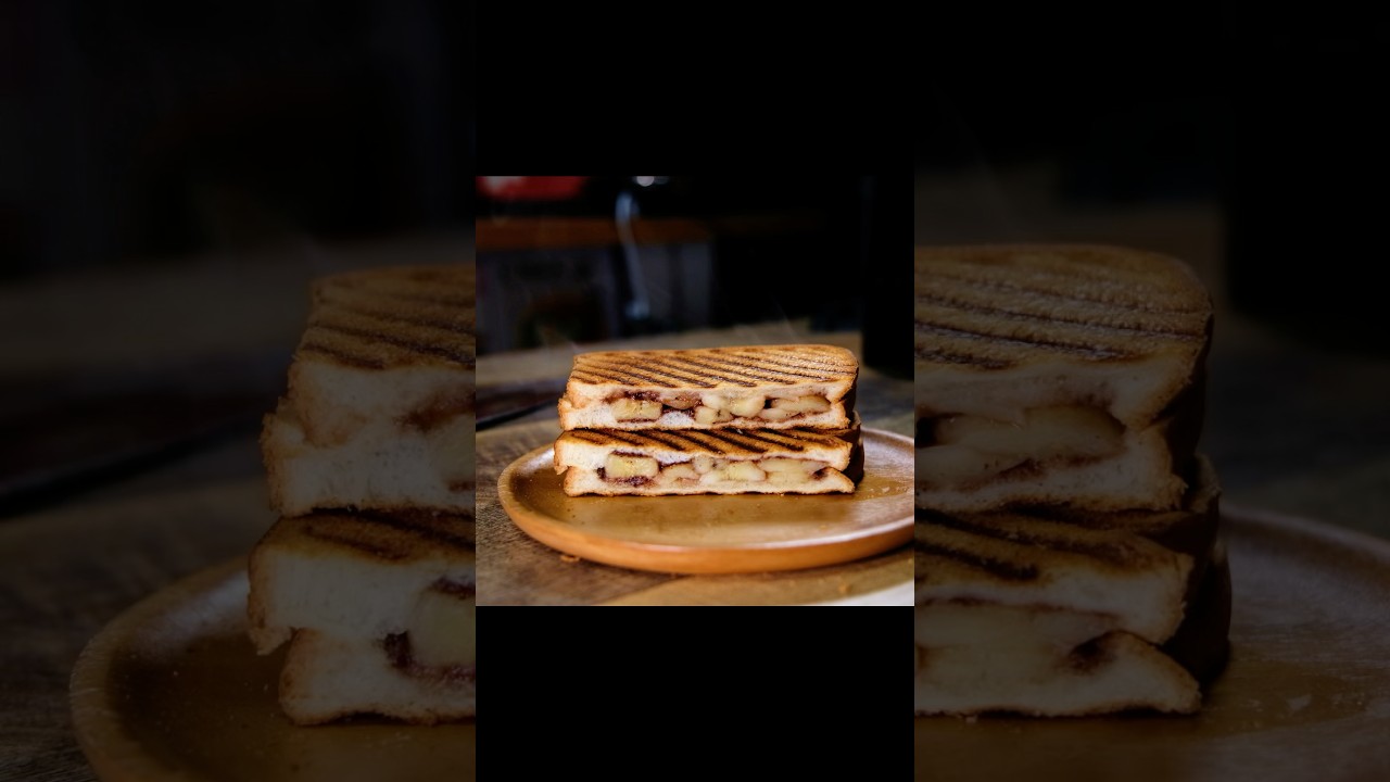 【23時のおやつ】バナナチョコホットサンド