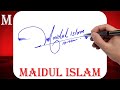 Maidul Islam Name Signature Style - M Signature Style - Signature Style of My Name Maidul Islam