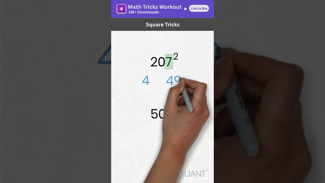 Math tricks - Square Tricks - Mental Math Hack - Quick Math Tricks #mathstricks #mentalmath