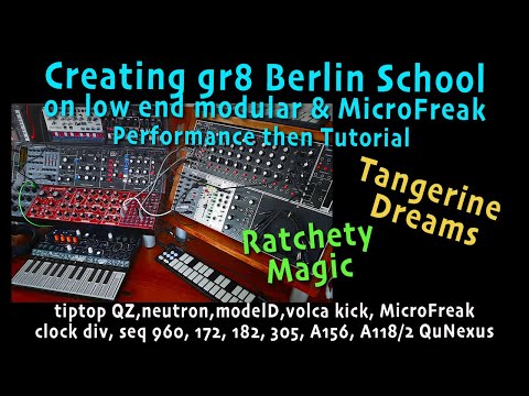 MODULAR BERLIN RATCHET Retro Music Jam. Tutorial demo. low end modular & MicroFreak Behringer 960