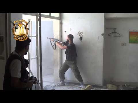 اشتباكات بين كتيبة شهداء عربين وقوات النظام في حي برزة في مدينة دمشق