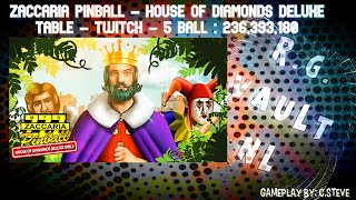 Zaccaria Pinball - House Of Diamonds DELUXE Table - Twitch Run