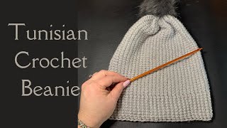 Super Easy Beginner Tunisian Crochet Beanie