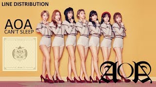 AOA - CAN'T SLEEP [Line Distribution]