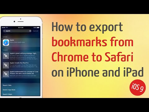 How to Export Bookmarks from Chrome to Safari on iPad...