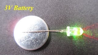 DIY How To Connect LED with 3V Lithium Battery - Easy Science Project For Kids