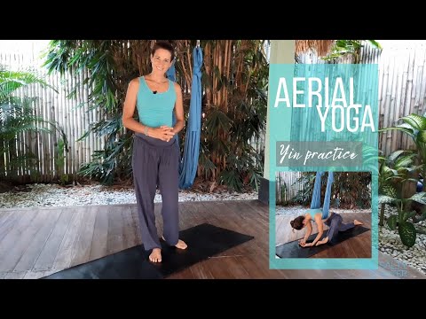 AERIAL YOGA - Yin Practice - Beginners Friendly 18 min