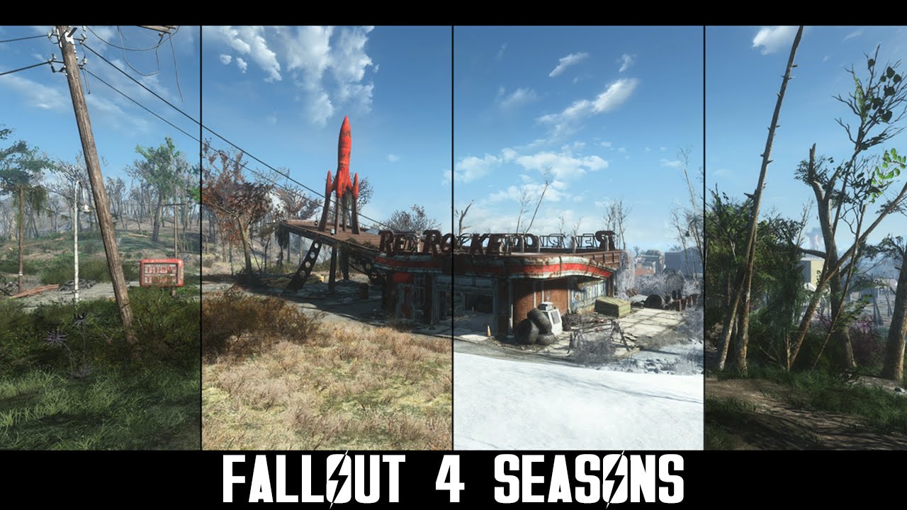 Fallout 4 Mods: Fallout 4 Seasons - Grass - Trees - Plants - Snow - YouTube