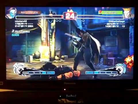 SSF4 AE Ranked - umataro42 (Vega) vs OnlineGarbage (Guile) pt2