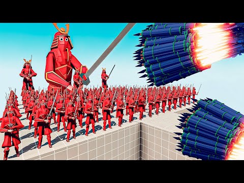 100x SAMURAI + 3x GIANT vs EVERY GOD - Totally Accurate Battle Simulator TABS