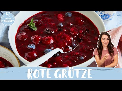 Rote Grütze Rezept 🍓🍨🥄 | Beerenkompott einkochen | Einfach Backen