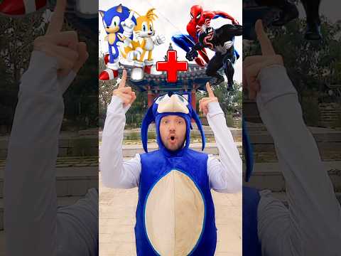 Sonic and Tails + Spiderman and Venom = Sonic Animation