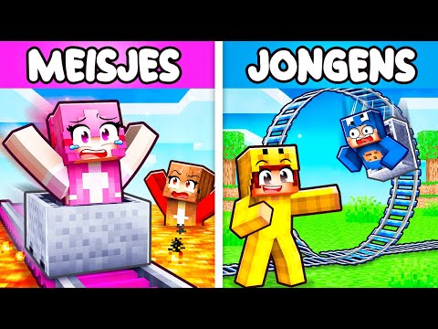 Jongens vs Meisjes ACHTBAAN Bouw Wedstrijd! (Minecraft)