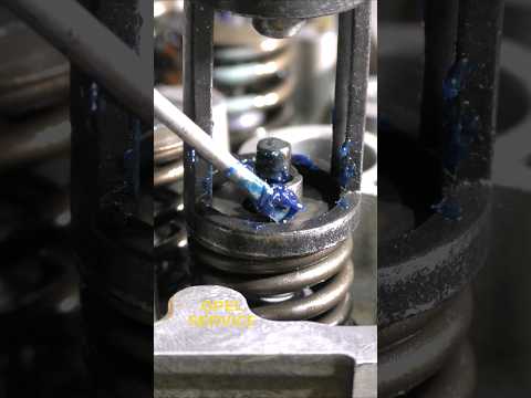 close-up engine valve lock installation #shorts