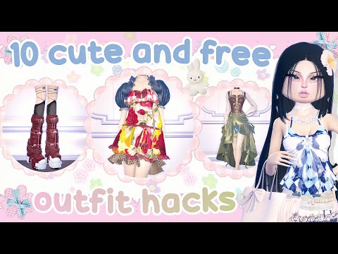 ˚₊۶ৎ˙⋆ 🌸 10 NON VIP (FREE) OUTFIT HACKS IN DRESS TO IMPRESS