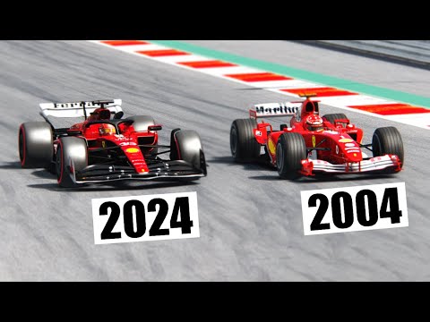 Ferrari F1 2024 (Pre Season) vs Ferrari F1 2004 at Spa Francorchamps