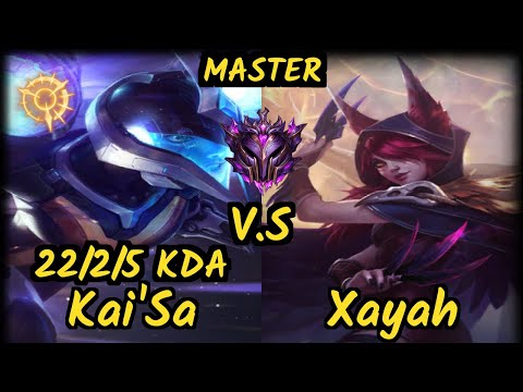 GS Madness (KAI'SA) vs XAYAH - 22/2/5 KDA BOTTOM ADC GAMEPLAY - EUW Ranked MASTER