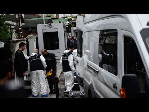 Olay yeri inceleme ekipleri konsolosluk konutuna geldi