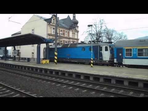 Příjezd vlaku R 976 Větruše (ČD 162.046) - Ústí nad Labem hl.n., 11. 4. 2013