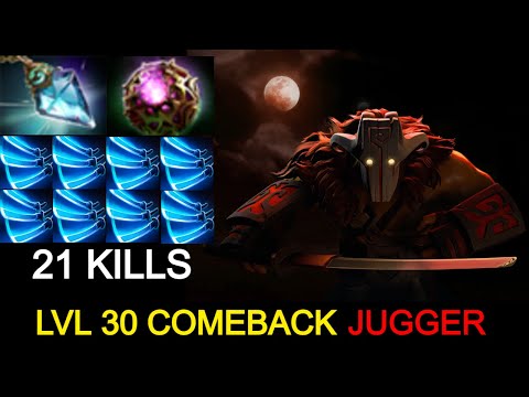 EPIC Comeback LVL 30 Juggernaut SPAMMING SLASH With Cooldown Reduction 7.28 DotA 2