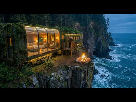 I Turned an Abandoned Train Into a Luxury Off-Grid Home | Silent Solo Build