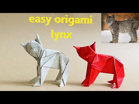 How to make make Origami Lynx, step by step tutorial