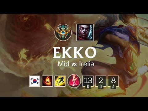 Ekko Mid vs Irelia - KR Challenger Patch 8.19