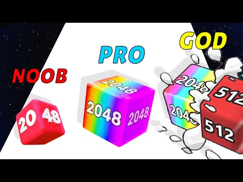 NOOB vs PRO vs GOD in Chain Block 2048 (NEW EVOLUTION)