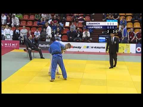 Petteri Luukkainen - Aatu Laamanen alle 81 kg:n loppuottelussa judon SM-kilpailussa 2013