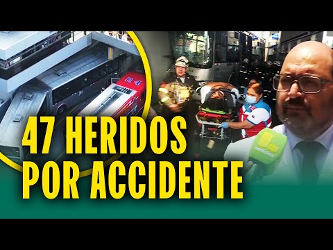 Así terminó terrible choque de Metropolitano: Decenas de pasajeros atendidos por personal de salud