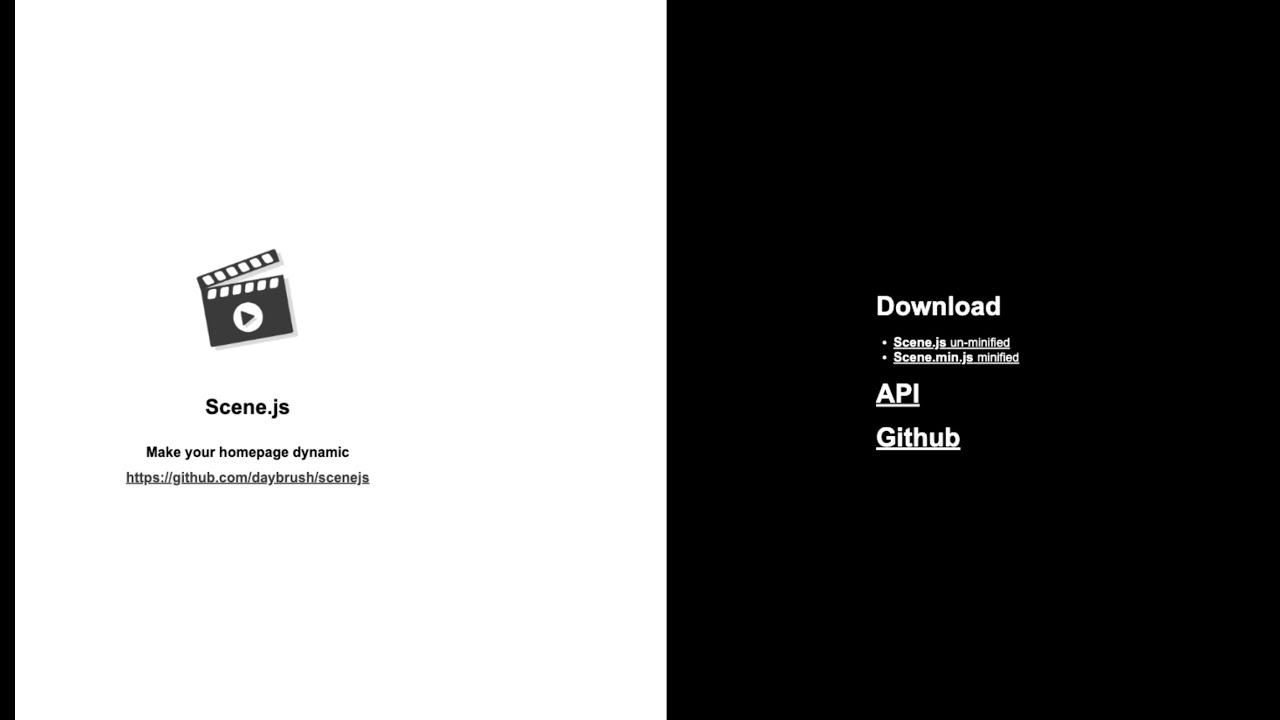 Scene.js Portfolio JavaScript CSS Animation