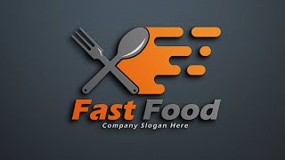 Professional food logo design - photoshop tutorial
