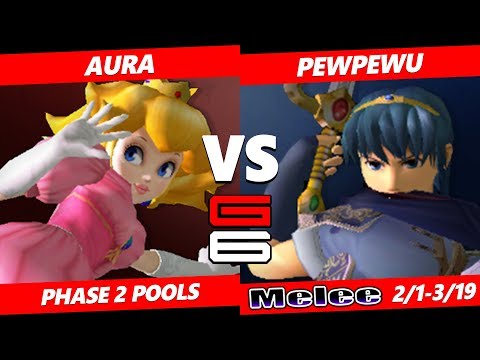 Genesis 6 SSBM - Aura (Peach) VS CLG | PewPewU (Marth) Smash Melee R2 Pools